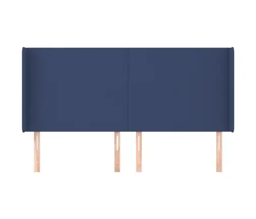 Galvgalis Ar Malām, 203X16X118/128 Cm, Zils Audums Vidaxl