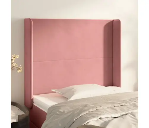 Galvgalis Ar Malām, Rozā Samts, 83X16X118/128 Cm Vidaxl