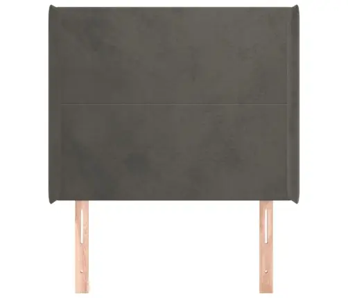 Galvgalis Ar Malām, Tumši Pelēks Samts, 93X16X118/128 Cm Vidaxl