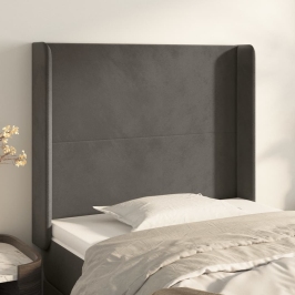Voodipeats Servadega, Tumehall, 103X16X118/128 cm Samet