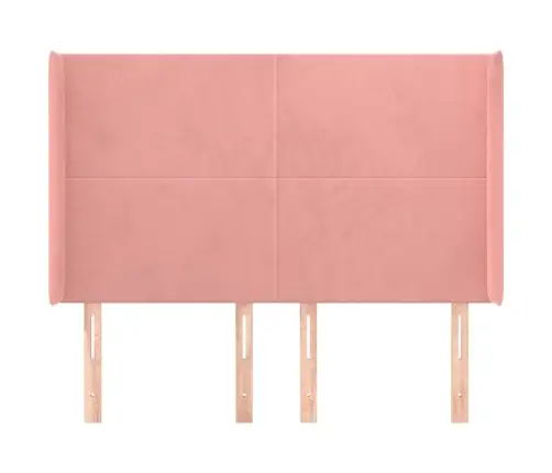 Galvgalis Ar Malām, Rozā Samts, 147X16X118/128 Cm Vidaxl Galvgalis Ar Malām, Rozā Samts, 147X16X118/128 Cm Vidaxl