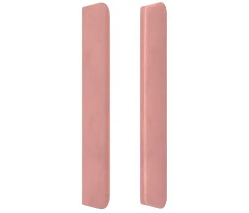 Galvgalis Ar Malām, Rozā Samts, 163X16X118/128 Cm Vidaxl