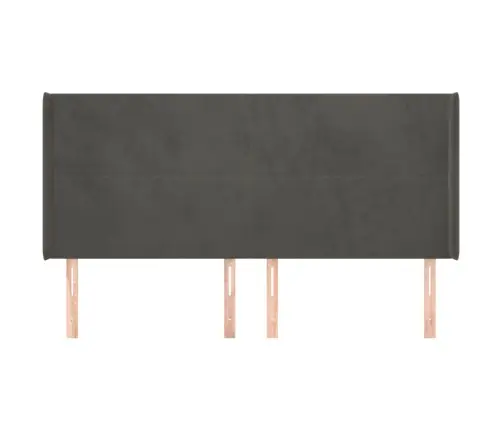 Voodipeats Servadega, Tumehall, 183X16X118/128 cm Samet