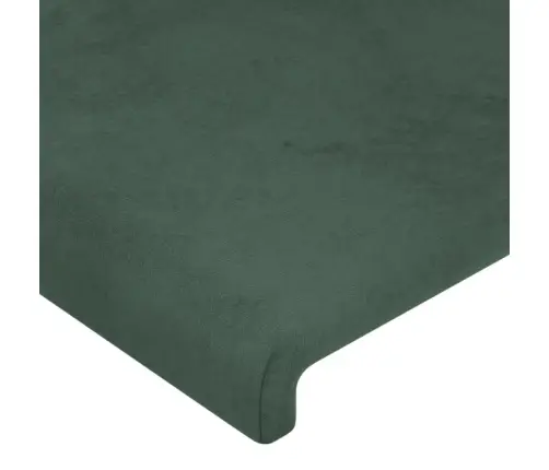 Galvgalis Ar Malām, Tumši Zaļš Samts, 203X16X118/128 Cm Vidaxl