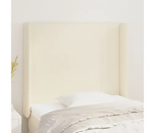 Galvūgalis Su Auselėmis, Kreminės, 83X16X118/128cmDirbtinė Oda