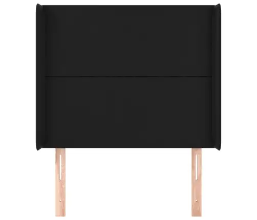 Voodipeats Servadega, Must, 93X16X118/128 cm Kunstnahk
