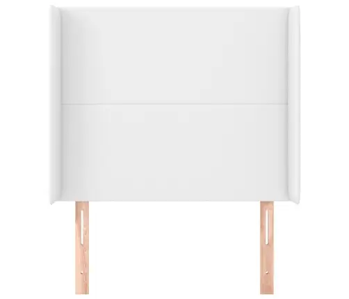 Galvgalis Ar Malām, 93X16X118/128 Cm, Balta Mākslīgā Āda Vidaxl