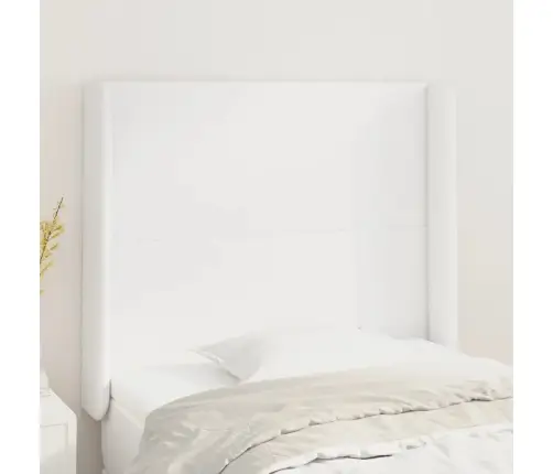 Galvgalis Ar Malām, 103X16X118/128 Cm, Balta Mākslīgā Āda Vidaxl