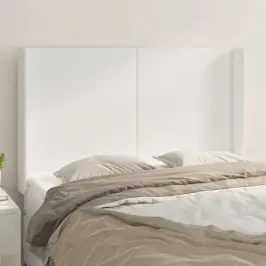 Galvgalis Ar Malām, 147X16X118/128 Cm, Balta Mākslīgā Āda Vidaxl