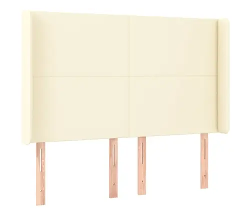 Voodipeats Servadega, Kreemjas, 147X16X118/128 cm Kunstnahk