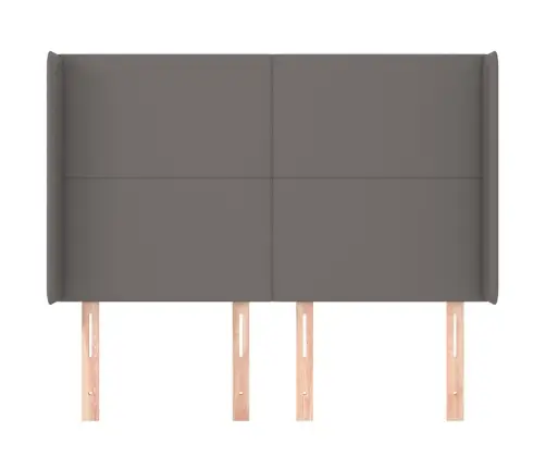 Galvgalis Ar Malām, Pelēka Mākslīgā Āda, 147X16X118/128 Cm Vidaxl