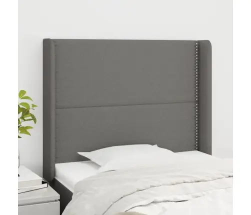 Galvūgalis Su Auselėmis, Pilkas, 83X16X118/128cm Audinys