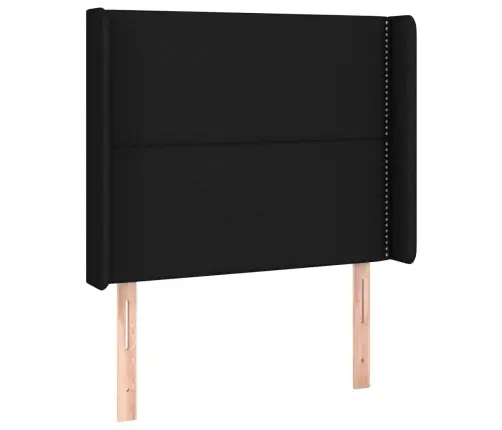 Galvgalis Ar Malām, 83X16X118/128 Cm, Melns Audums Vidaxl