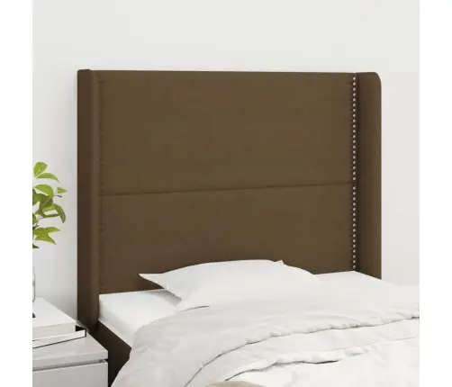 Galvgalis Ar Malām, 83X16X118/128 Cm, Tumši Brūns Audums Vidaxl