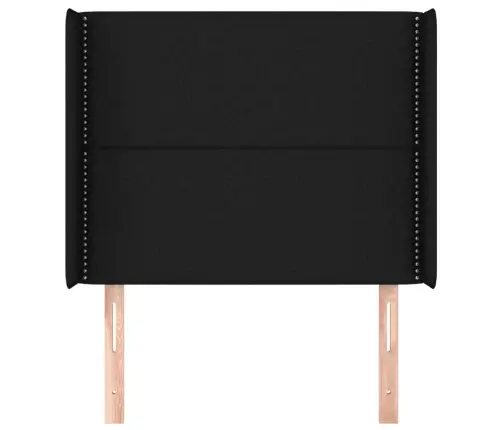 Galvgalis Ar Malām, 93X16X118/128 Cm, Melns Audums Vidaxl