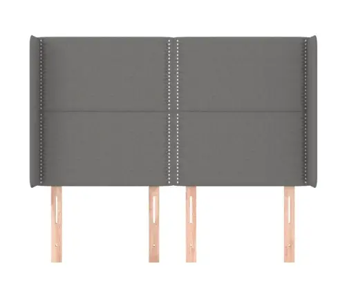 Galvgalis Ar Malām, 147X16X118/128 Cm, Tumši Pelēks Audums Vidaxl