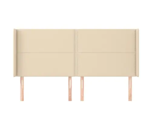 Galvūgalis Su Auselėmis, Kreminės, 183X16X118/128cm Audinys