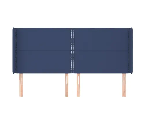 Voodipeats Servadega, Sinine, 183X16X118/128 cm Kangas