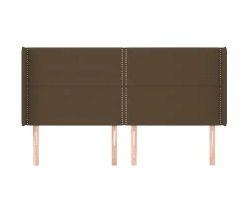 Voodipeats Servadega, Tumepruun, 203X16X118/128 cm Kangas