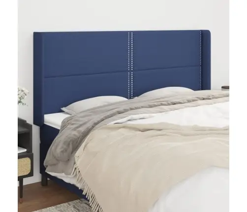 Voodipeats Servadega, Sinine, 203X16X118/128 cm Kangas Voodipeats Servadega, Sinine, 203X16X118/128 cm Kangas