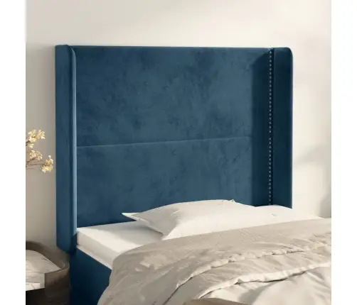 Galvgalis Ar Malām, Tumši Zils Samts, 83X16X118/128 Cm Vidaxl