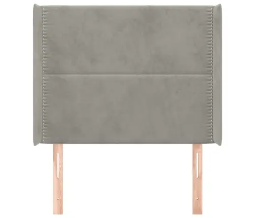 Galvgalis Ar Malām, Gaiši Pelēks Samts, 103X16X118/128 Cm Vidaxl