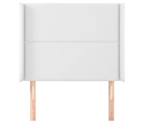 Galvgalis Ar Malām, 93X16X118/128 Cm, Balta Mākslīgā Āda Vidaxl