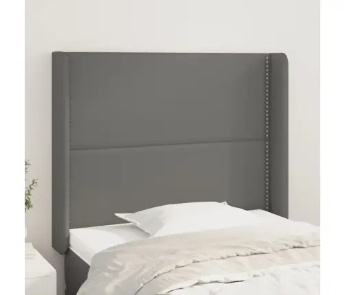 Galvgalis Ar Malām, Pelēka Mākslīgā Āda, 103X16X118/128 Cm Vidaxl