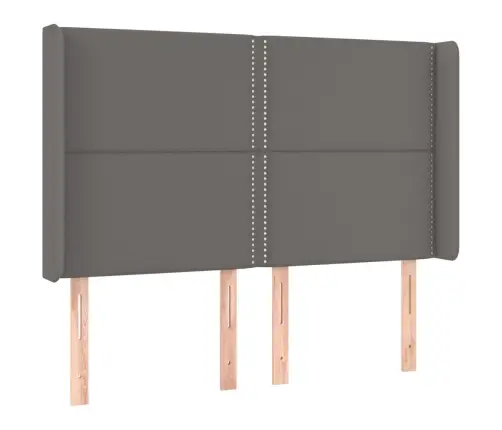 Galvgalis Ar Malām, Pelēka Mākslīgā Āda, 147X16X118/128 Cm Vidaxl Galvgalis Ar Malām, Pelēka Mākslīgā Āda, 147X16X118/128 Cm Vidaxl