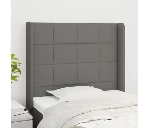 Galvgalis Ar Malām,83X16X118/128 Cm, Tumši Pelēks Audums Vidaxl