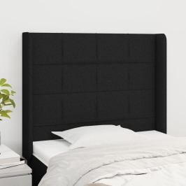 Galvgalis Ar Malām, 83X16X118/128 Cm, Melns Audums Vidaxl