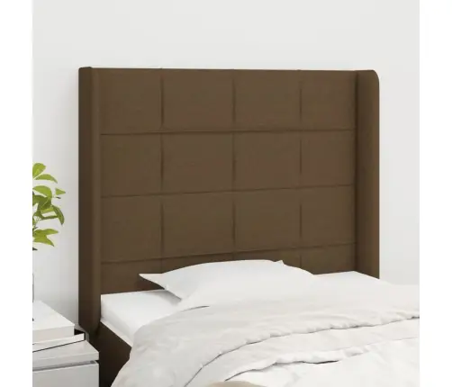 Galvgalis Ar Malām, 83X16X118/128 Cm, Tumši Brūns Audums Vidaxl