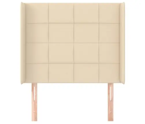 Galvgalis Ar Malām, 103X16X118/128 Cm, Krēmkrāsas Audums Vidaxl