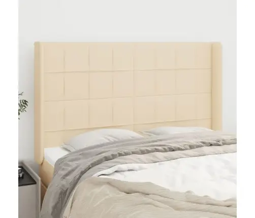 Voodipeats Servadega, Kreemjas, 147X16X118/128 cm Kangas