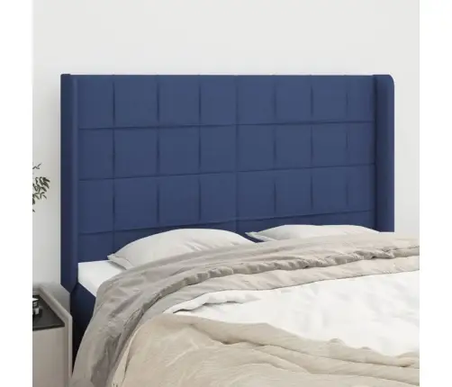 Galvūgalis Su Auselėmis, Mėlynas, 147X16X118/128cm Audinys