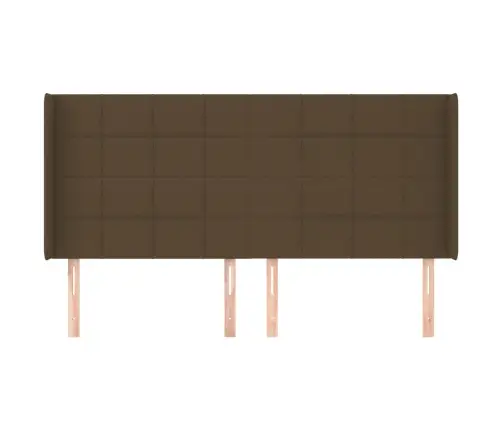 Voodipeats Servadega, Tumepruun, 203X16X118/128 cm Kangas