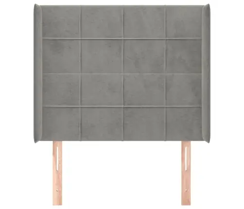 Voodipeats Servadega, Helehall, 83X16X118/128 cm Samet