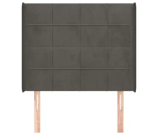 Galvūgalis Su Auselėmis, Tamsiai Pilkos,83X16X118/128cmAksomas