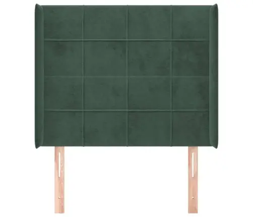 Galvgalis Ar Malām, Tumši Zaļš Samts, 83X16X118/128 Cm Vidaxl