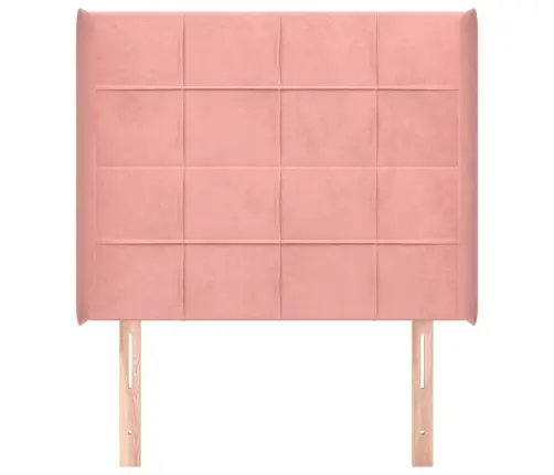 Voodipeats Servadega, Roosa, 83X16X118/128 cm Samet