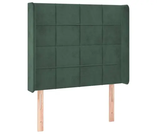 Voodipeats Servadega, Tumeroheline, 93X16X118/128 cm Samet