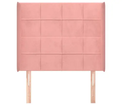 Galvgalis Ar Malām, Rozā Samts, 93X16X118/128 Cm Vidaxl