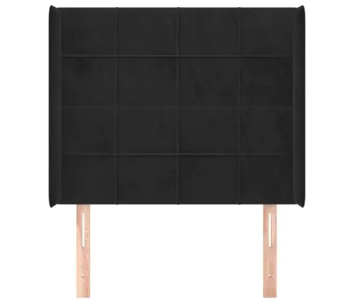 Galvūgalis Su Auselėmis, Juodos, 103X16X118/128cm Aksomas