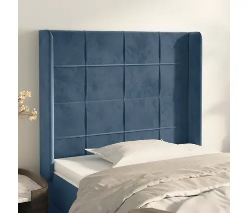 Galvgalis Ar Malām, Tumši Zils Samts, 103X16X118/128 Cm Vidaxl