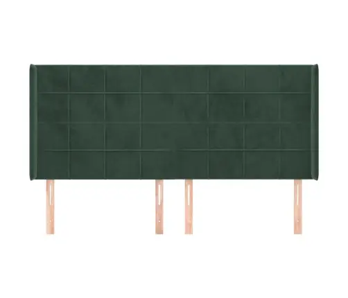 Galvgalis Ar Malām, Tumši Zaļš Samts, 163X16X118/128 Cm Vidaxl