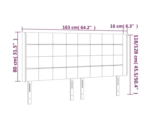 Galvgalis Ar Malām, Tumši Zils Samts, 163X16X118/128 Cm Vidaxl