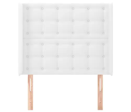 Galvgalis Ar Malām, 93X16X118/128 Cm, Balta Mākslīgā Āda Vidaxl