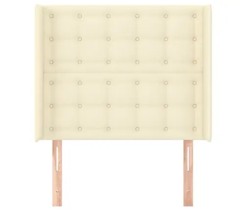 Galvgalis Ar Malām, 93X16X118/128 Cm, Krēmkrāsas Mākslīgā Āda Vidaxl