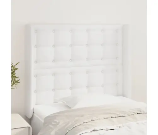 Galvgalis Ar Malām, 103X16X118/128 Cm, Balta Mākslīgā Āda Vidaxl