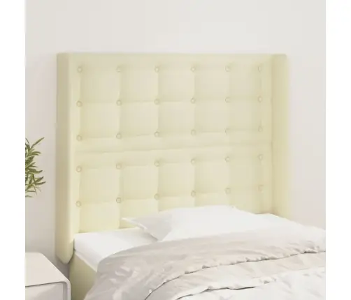 Galvgalis Ar Malām, 103X16X118/128 Cm, Krēmkrāsas Mākslīgā Āda Vidaxl